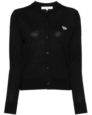 Maison Kitsuné Regular Patch Baby Fox Cardigan - Black