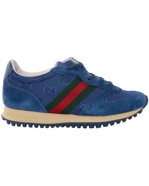 Gucci Trainer Leather, R.S. Suede Sw - Blue