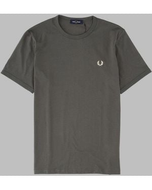 Fred Perry T Shirt Con Logo - Gray