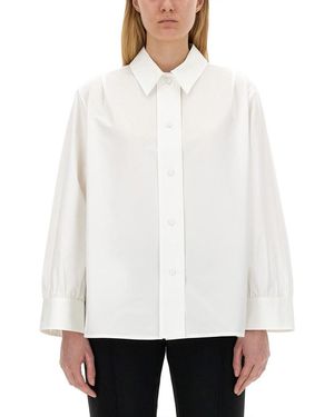 Jil Sander Cotton Shirt With Pointed Collar - White