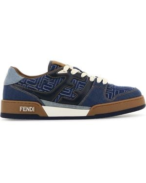 Fendi Match Denim Trainers - Blue
