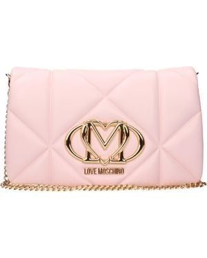 Love Moschino Pochette Polyurethane/Powder - Pink