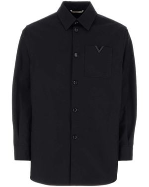 Valentino Garavani Midnight Stretch Cotton Shirt - Blue