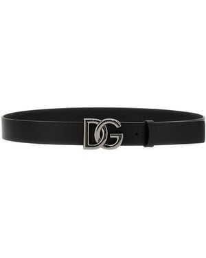 Dolce & Gabbana 'dg' Logo -riem - Zwart
