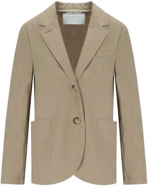 Harris Wharf London Dove Single Breasted Blazer - Natural
