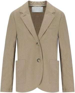 Harris Wharf London Dove Single Breasted Blazer - Natural