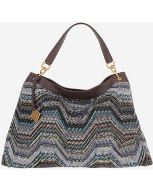 Missoni Handbag Chevron Pattern - Gray
