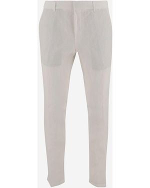 BOSS Linen Canvas Hosen - Grau