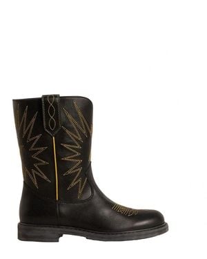 Golden Goose "Wish Star Biker" Boots - Black
