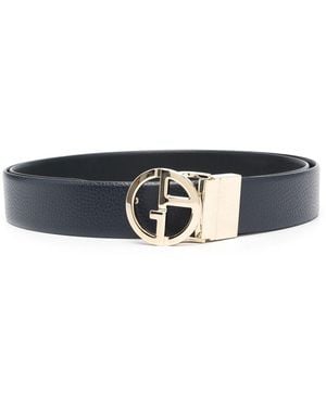 Giorgio Armani Gürtel Mit Logo-Schnalle - Schwarz