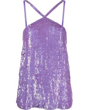 P.A.R.O.S.H. P.A.R.O..H. Sequinned Top - Purple