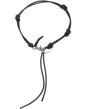Our Legacy Knotted Leather Keyring - Black