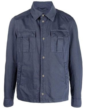 Herno Camisa con bolsillos en el pecho de - Azul