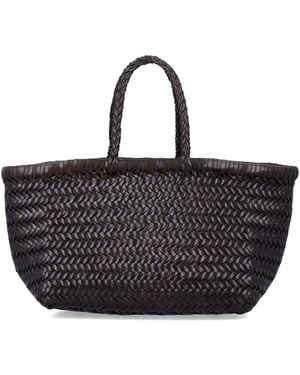 Dragon Diffusion Buff Leather Tote Bag For - Black