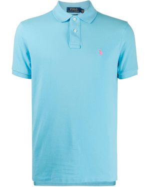 Polo Ralph Lauren Poloshirt Met Geborduurd Logo - Blauw
