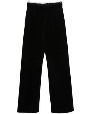 Golden Goose Wide-Leg Cotton Blend Jogging Star Trousers - Black