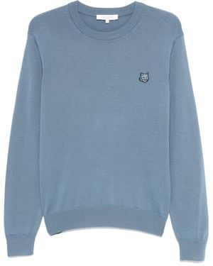 Maison Kitsuné Maison Kitsune 'Bold Fox Head Wool Wollspringer - Blau