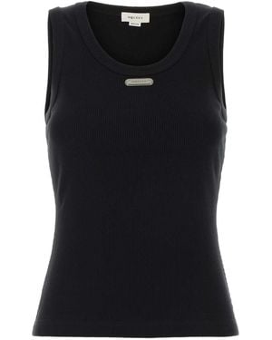 McQueen Stretch Cotton Tank Top - Black