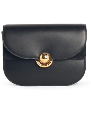 Furla 'Sfera' Black Lear Crossbody Bolse - Negro