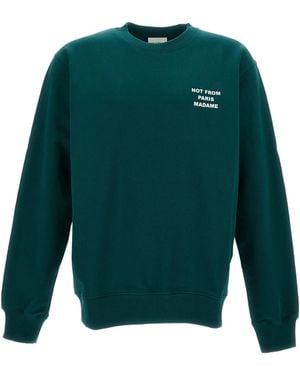 Drole de Monsieur Bold Slogan Sweatshirt - Green