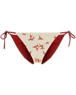 Fendi Printed Stretch Nylon Bikini Bottom - Pink