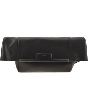 【Max Mara】 Phony leather-trimmed canvas phone pouch Max Mara Phony leather-trimmed canvas phone pouch Max Mara