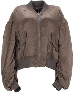 Rick Owens Bomber Jacket Bucket Flight - Brown