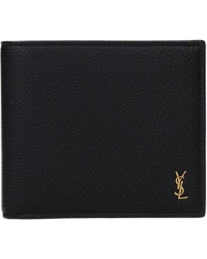 Saint Laurent Wallet Leather - Black