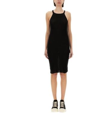 Rick Owens Halter Neck Knee Length Dress - Black