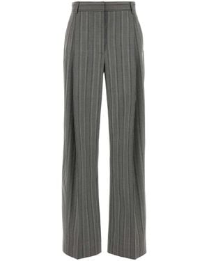 Stella McCartney Embroidered Wool Pant - Grey