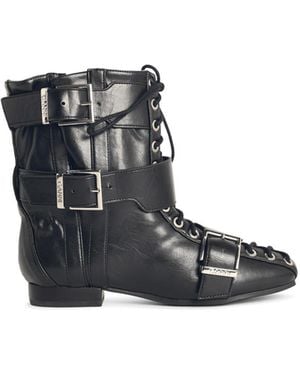 Ganni Black Syntic Stiefel - Weiß