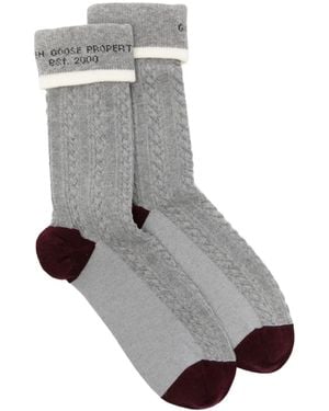 Golden Goose Socken Mit Logo - Grau