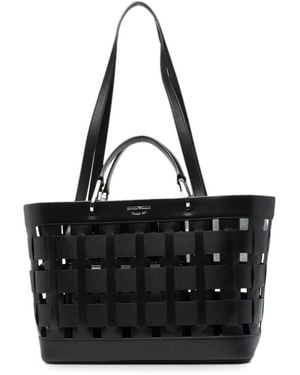 Emporio Armani Medium Tote Bag - Black