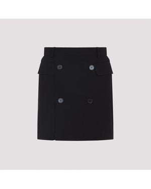Balenciaga Twill Mini Skirt Viscose - Black