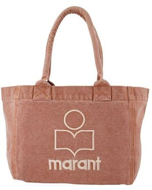 Isabel Marant Yenky Zipped GZ Shopper Bag Cotton Neutre - Marron