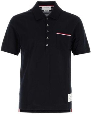 Thom Browne Cotton Polo Shirt - Black