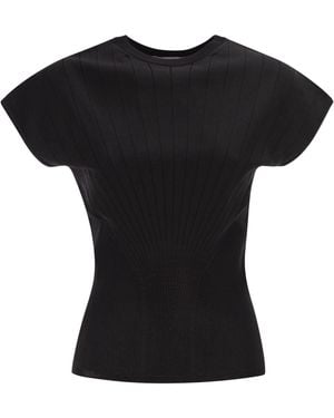 Sportmax Spxsamba Ribbed Viscose Jumper - Black