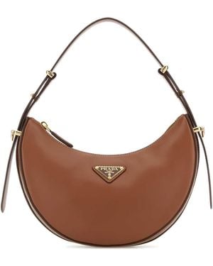 Prada Caramel Leather Arquã£Â¨ Handbag - Brown