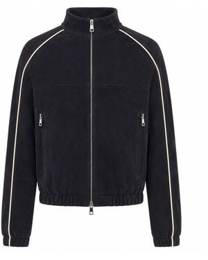 LA ROSE Suede Bomber - Blue
