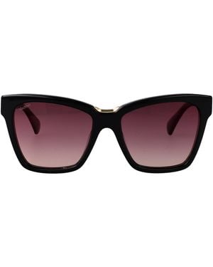Max Mara Squared Sunglasses Mm0089 01 F - Brown