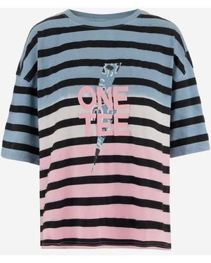 ONE TEE Cotton T Shirt With Logo Print - Multicolour
