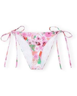 Ganni Floral Bikini Bottom - Pink