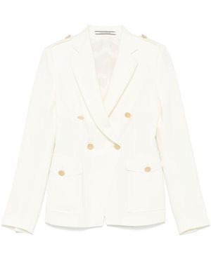 Tagliatore Wool Double-Breasted Jacket - White