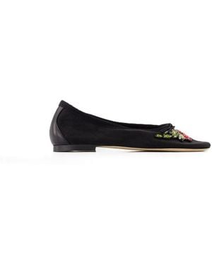 Simone Rocha Mesh Ballerinas Mesh Black - Negro