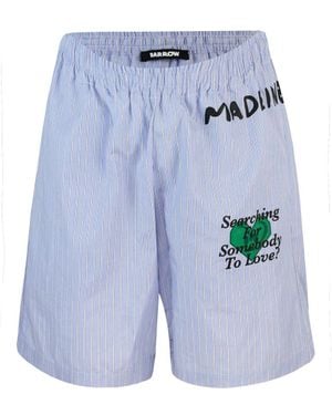 Barrow Bermuda Di Cotone A Righe Blu - Blue