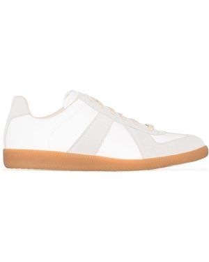 Maison Margiela Replica Leather Trainers For - White