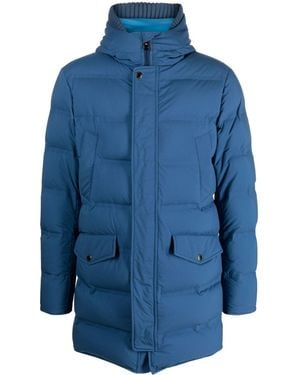 KIRED Kered Reus mit Kapuze -Down -Jacke - Blau