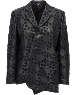 Comme des Garçons Ricami Singolo Blazer - Nero