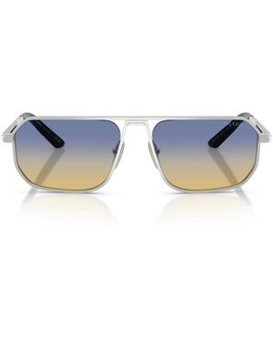 Prada Sonnenbrille Pra53 S 27506 Z Mattsilber/Gelb Dunkelblau Herren