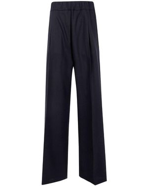 Semicouture Wool Trousers - Blue